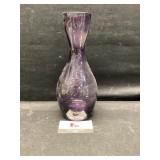 12 in purple glass vase