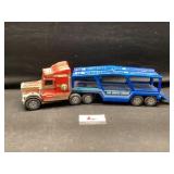 Buddy L battery truck and car hauler