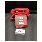 Vintage red push button phone