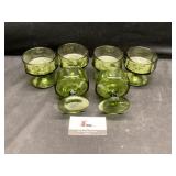 Green  sherbet glasses