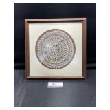 Doilie framed wall decor