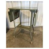 Typewriter table on casters
