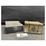 Cut Plug Tin and Old Jewelry Box