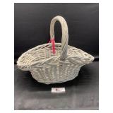 White wicker basket