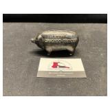 Vintage Cast Iron Piggy Bank I Made Chicago Bank