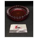 Vintage Fenton Amberina hobnail ashtray