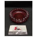 Fenton amberina hobnail ashtray