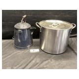 Enamel coffee pot and stainless steel pot