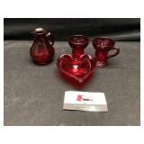Ruby red glassware