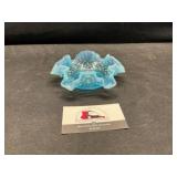 Fenton blue opalescent hobnail