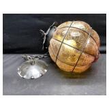 Amber blown glass light