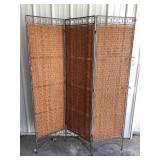 Wicher basket weave room divider