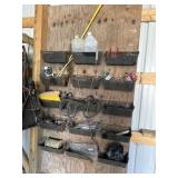 Metal grain leg boxes on plywood