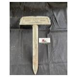 Vintage grave marker