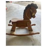 Wooden rocking horse