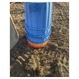 Plastic tubs. Some have cracked bottoms