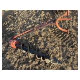 Three point post hole digger