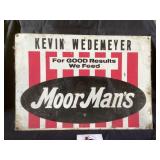 Metal MoorMans sign