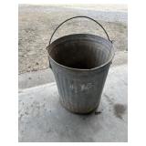 Galvanized trash can - small