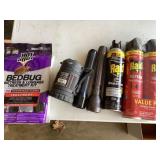 Raid, bed bug kit and flash lights