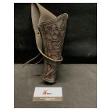 Tooled leather holster