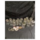 18 pint sized canning jars