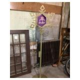 Battery operated crown oil advertising revolving