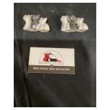 Porcelain dog terrier figurines