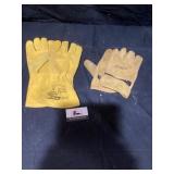 Leather work gloves