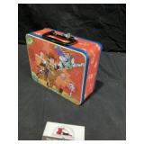 Metal lunchbox with puzzle inside