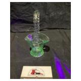 Green depression brides basket