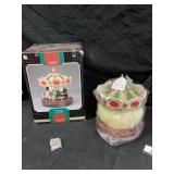 Hand painted porcelain carousel unopened