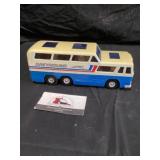 Plastic greyhound bus