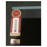 Metal Iowa State cyclone thermometer