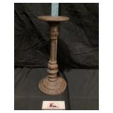 Cast-iron candleholder approximately 12 inches