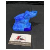 Blue elephant Boyd art glass