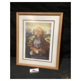 Mona Lucy dog picture approximately 17 x 22 tall