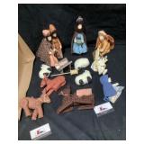 Handmade nativity set