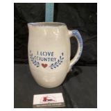 Stoneware crock pitcher