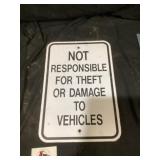Metal sign approximately 12 x 18 tall