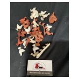 Plastic ducks and turkeys