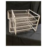 Elfa wire storage approximately 21 x 21 x 17tall