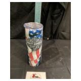 Harley Davidson motorcycle insulated glass