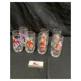 Coca-Cola collectible Santa Claus glasses