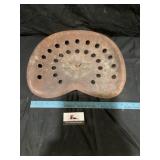 Metal implement seat