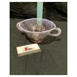 Fenton adolescent glass double handled bonbon dish