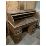 Roll top desk approximately 20 x 44 x 42 tall
