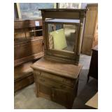 Commode with mirror approximately 32 x 17 x 63