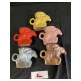 Frankoma Democratic coffee cups in 1975 through