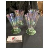 Anchor hocking, iridescent wine glasses
